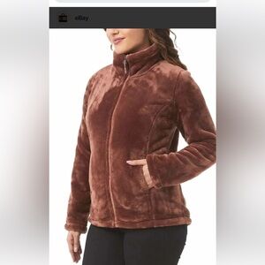 32 Degrees Heat Women’s Plush Brown Fleece Jacket XS